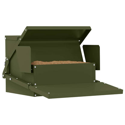 Kippen Treadle Voeder Olijf Groen 50 x 40 x 29 cm