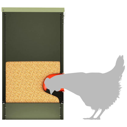 Kip voerbak 2 pcs Olijf Groen 60.5 x 29 x 51 cm