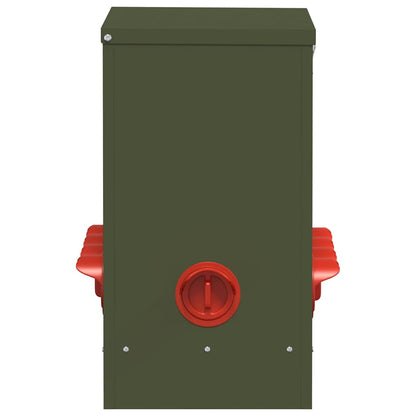 Kip voerbak 2 pcs Olijf Groen 60.5 x 29 x 51 cm