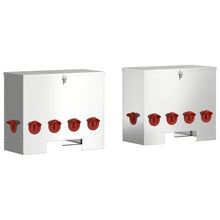 Kip voerbak 2 pcs Zilver 60.5 x 29 x 51 cm Gegalvaniseerd staal