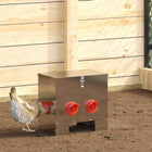 Chicken Feeder 2 pcs Silver 40.5 x 25 x 38 cm Galvanized Steel