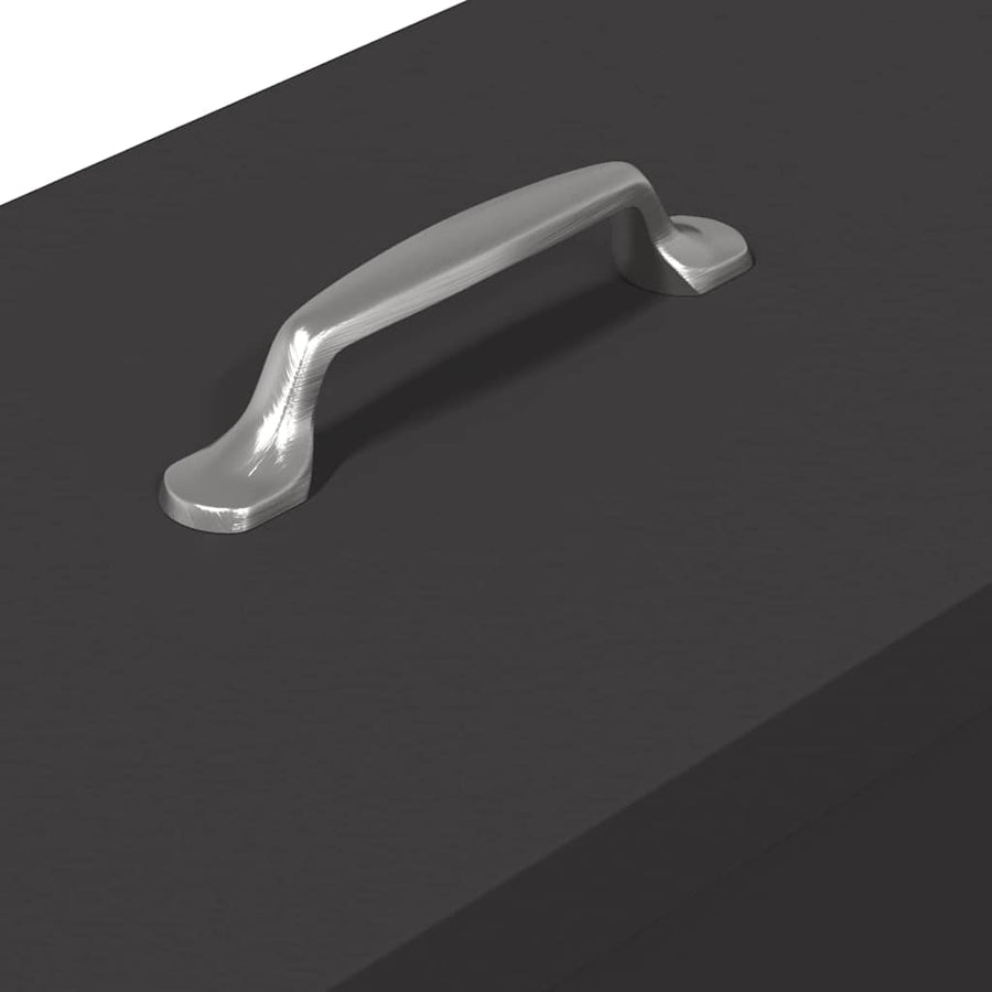 Kip voerbak 2 pcs Zwart 41,5 x 20,5 x 33 cm Koudgewalst Staal