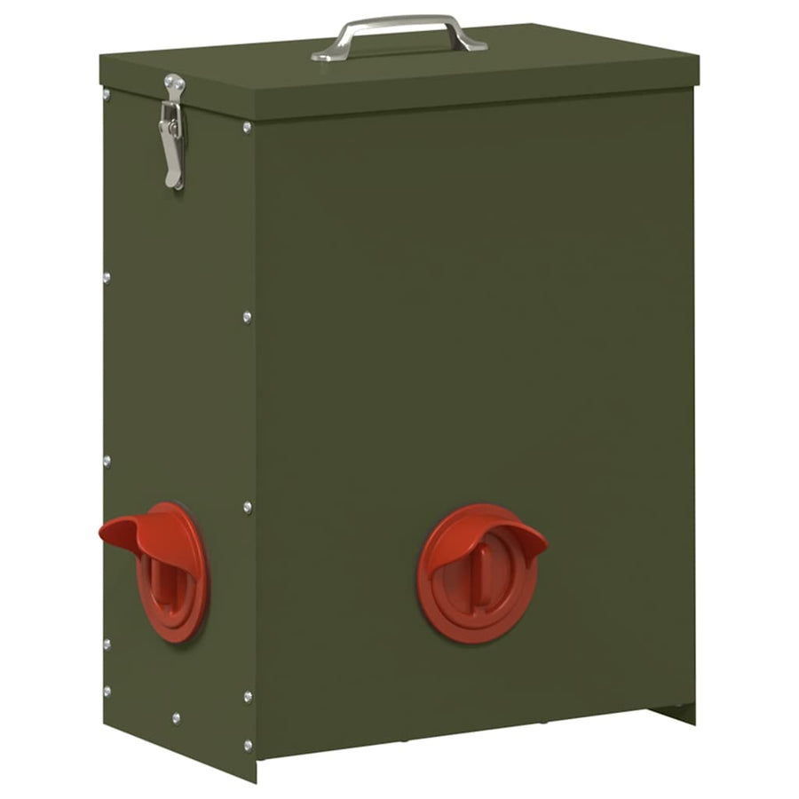 Kip voerbak 2 pcs Olijf Groen 32,5 x 20,5 x 43 cm