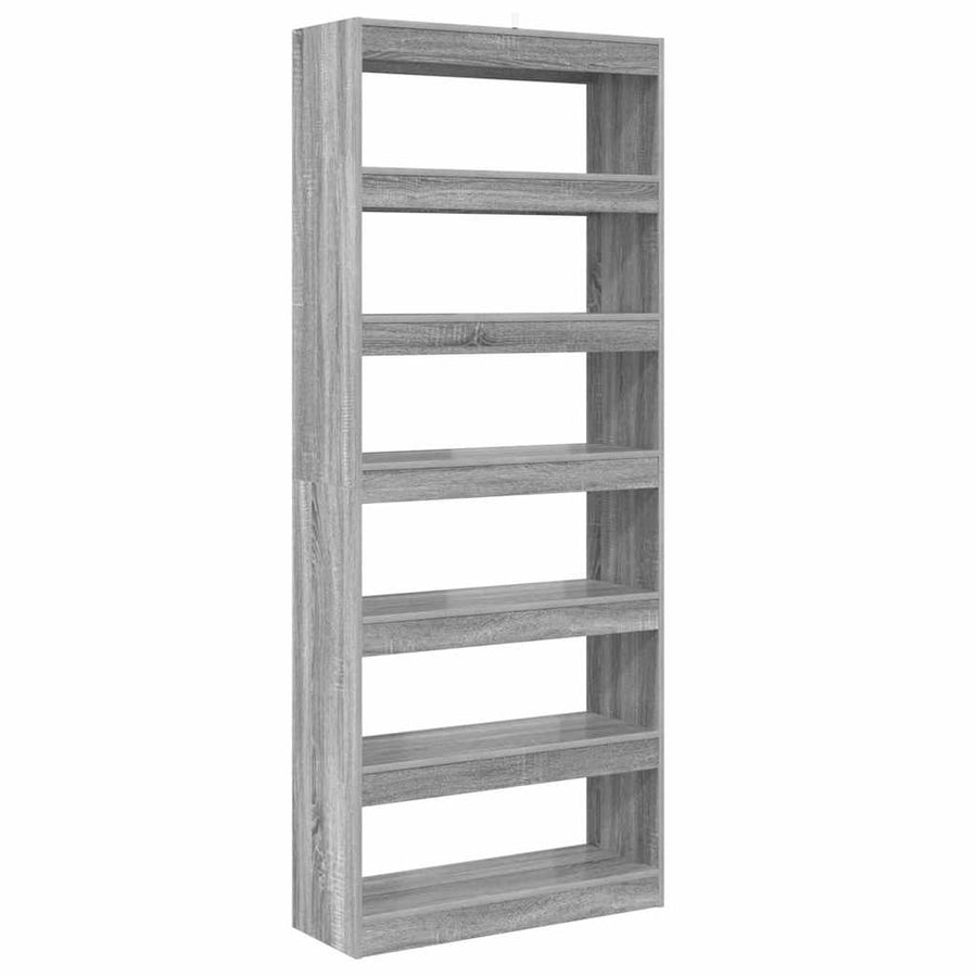 Boekenkast met plank Anders Grijs sonoma 80 x 30 x 198 cm Bewerkt hout
