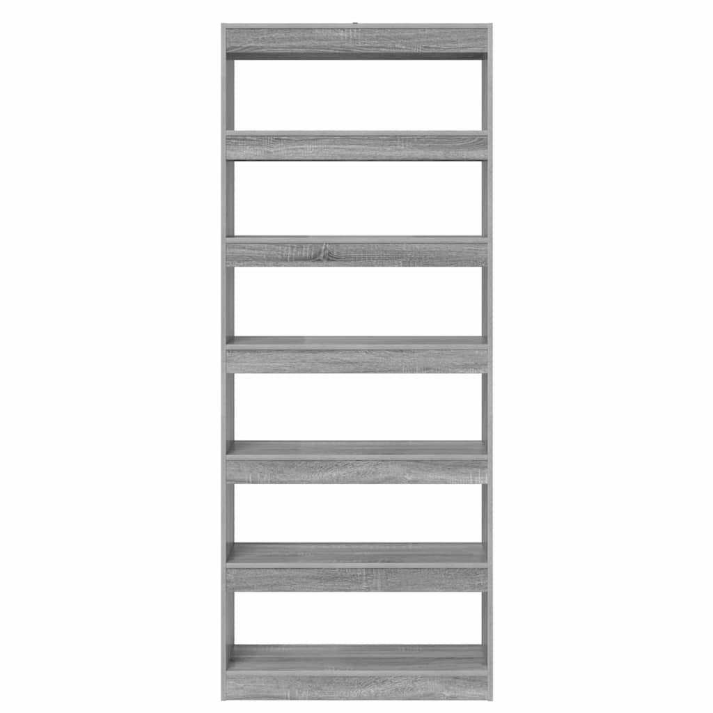 Boekenkast met plank Anders Grijs sonoma 80 x 30 x 198 cm Bewerkt hout