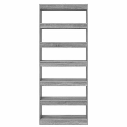 Boekenkast met plank Anders Grijs sonoma 80 x 30 x 198 cm Bewerkt hout