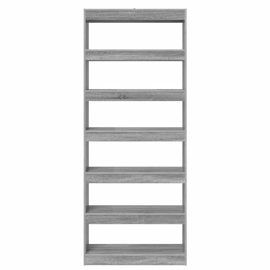 Boekenkast met plank Anders Grijs sonoma 80 x 30 x 198 cm Bewerkt hout