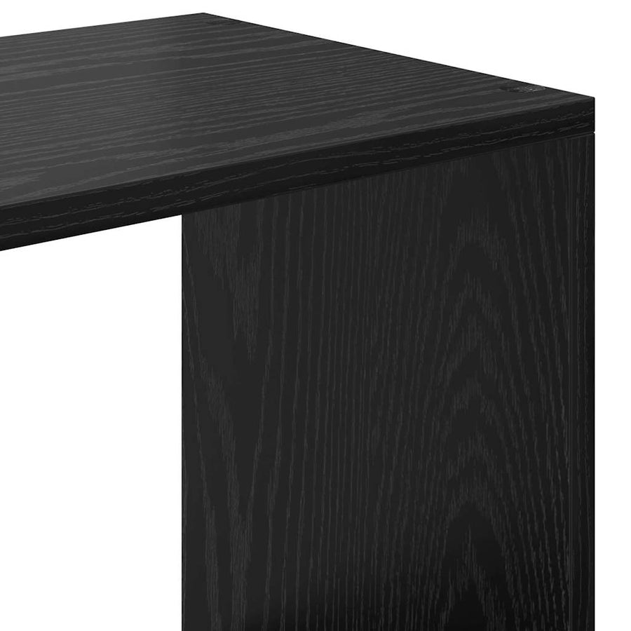 Boekenkast Zwart Eiken 137,5 x 29 x 137,5 cm Bewerkt hout