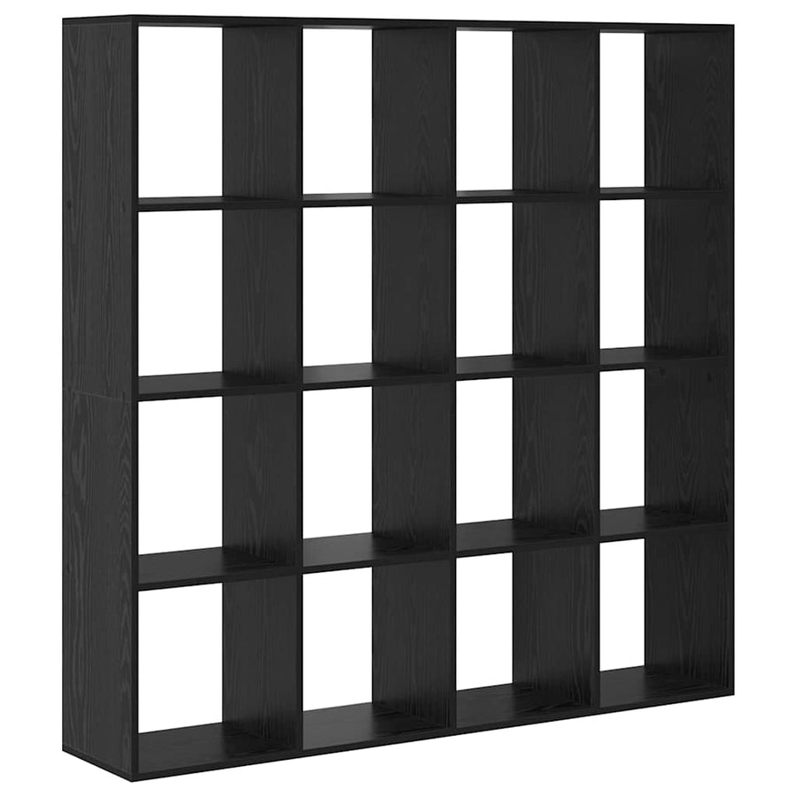 Boekenkast Zwart Eiken 137,5 x 29 x 137,5 cm Bewerkt hout