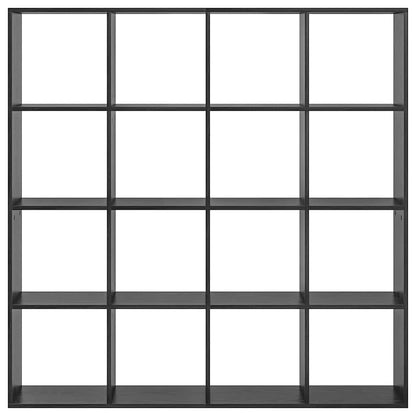 Boekenkast Zwart Eiken 137,5 x 29 x 137,5 cm Bewerkt hout