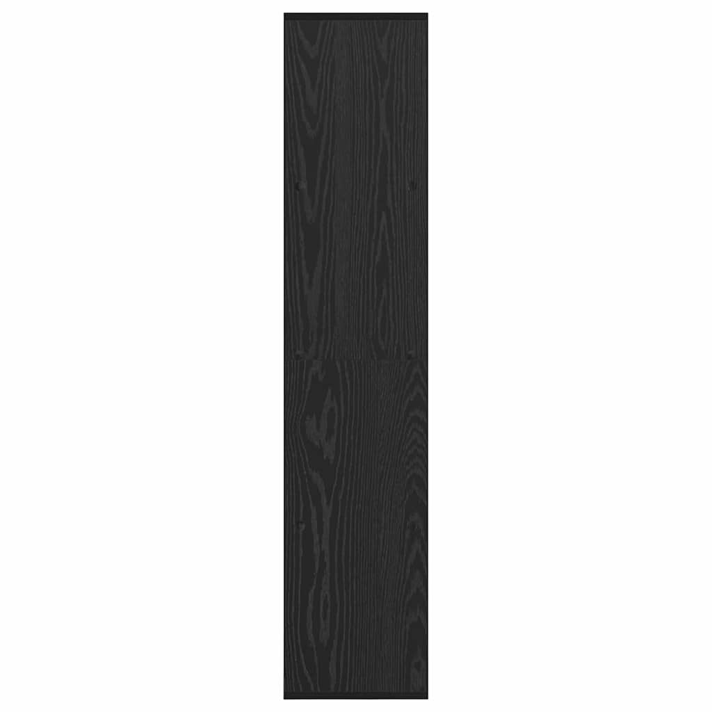Boekenkast Zwart Eiken 137,5 x 29 x 137,5 cm Bewerkt hout