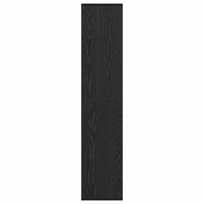 Boekenkast Zwart Eiken 137,5 x 29 x 137,5 cm Bewerkt hout