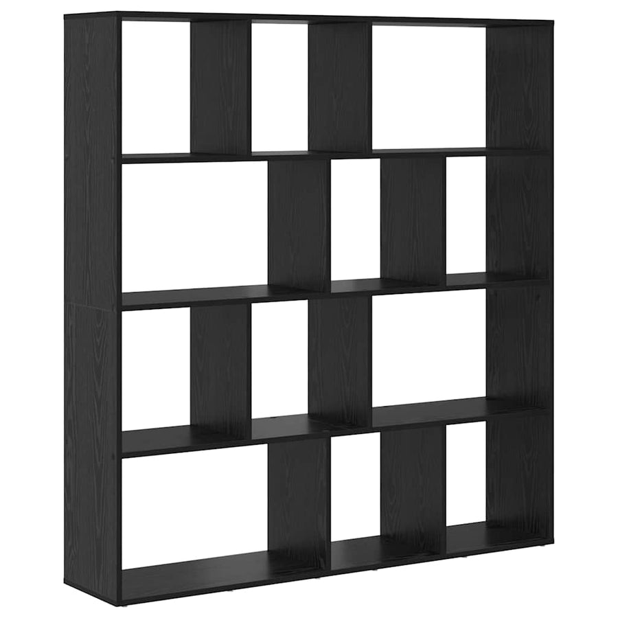 Boekenkast Zwart Eiken 132 x 29 x 141,5 cm Bewerkt hout