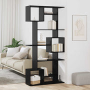 Boekenkast 92x29x188 cm zwart eiken