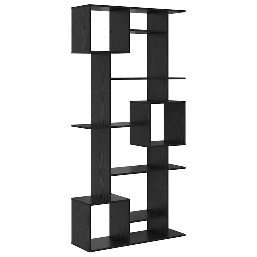 Boekenkast Zwart Eiken 92 x 29 x 188 cm Bewerkt hout