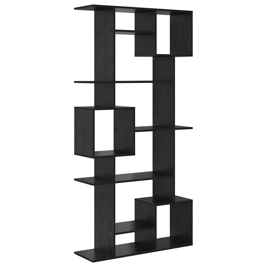 Boekenkast Zwart Eiken 92 x 29 x 188 cm Bewerkt hout