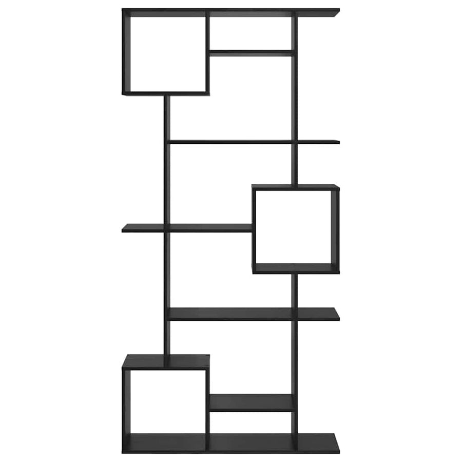 Boekenkast Zwart Eiken 92 x 29 x 188 cm Bewerkt hout