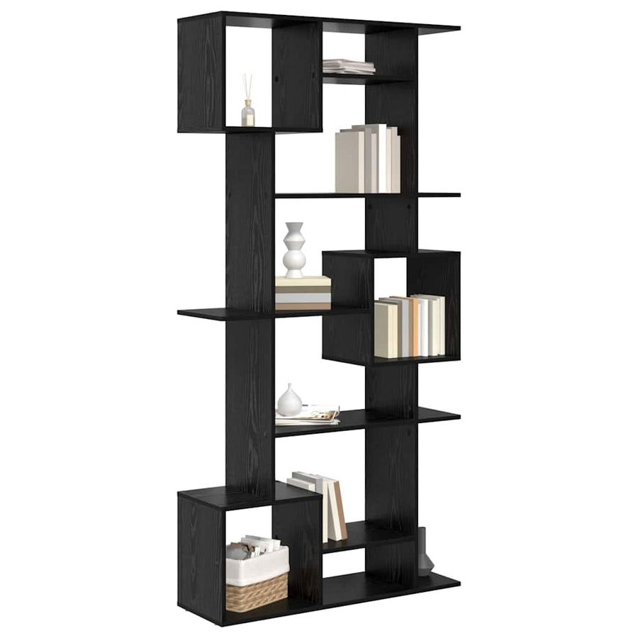 Boekenkast Zwart Eiken 92 x 29 x 188 cm Bewerkt hout
