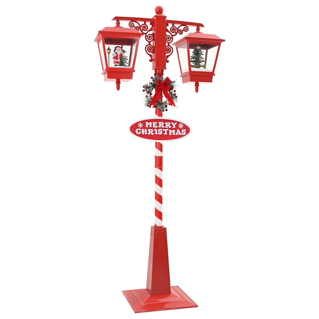 Kerststraatlamp met 2 lantaarns Rood 40,5 x 80 x 188 cm