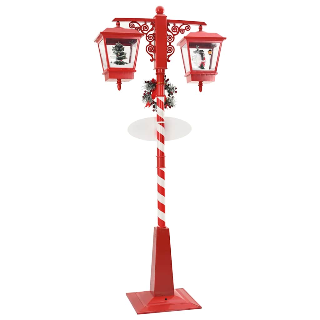 Kerststraatlamp met 2 lantaarns Rood 40,5 x 80 x 188 cm