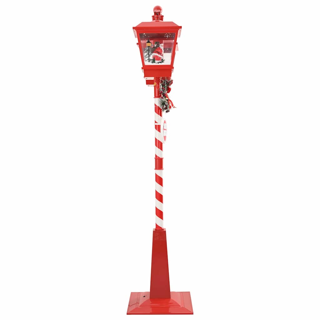 Kerststraatlamp met 2 lantaarns Rood 40,5 x 80 x 188 cm