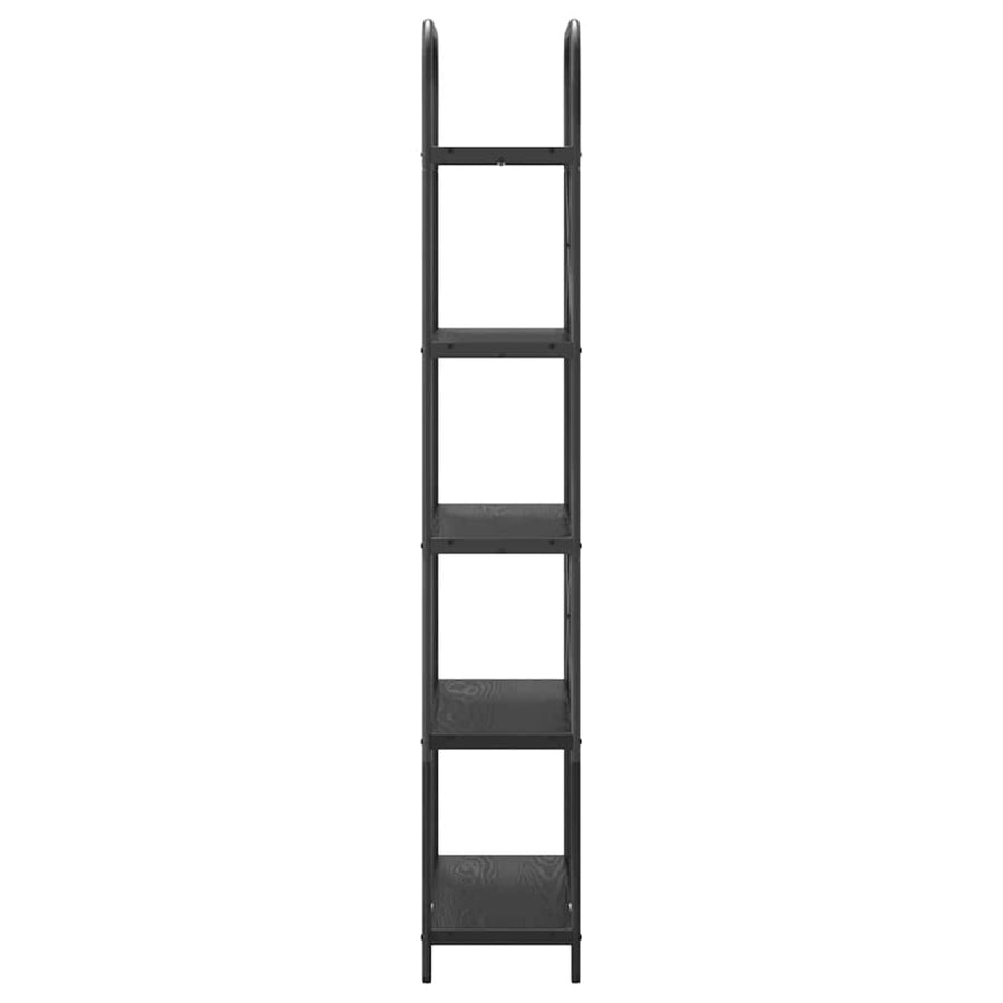 Boekenkast Zwart eiken 80 x 30 x 183 cm Bewerkt hout