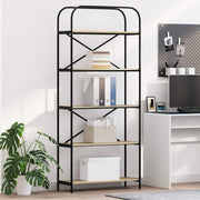 Boekenkast 80x30x183 cm sonoma eiken bewerkt hout