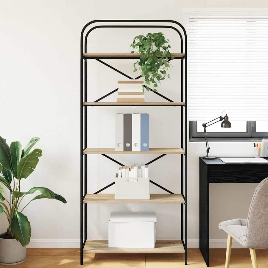 Boekenkast Sonoma eiken 80 x 30 x 183 cm Bewerkt hout