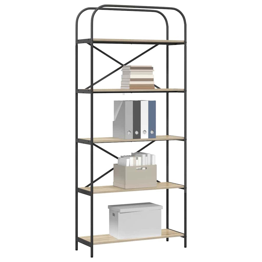 Boekenkast Sonoma eiken 80 x 30 x 183 cm Bewerkt hout