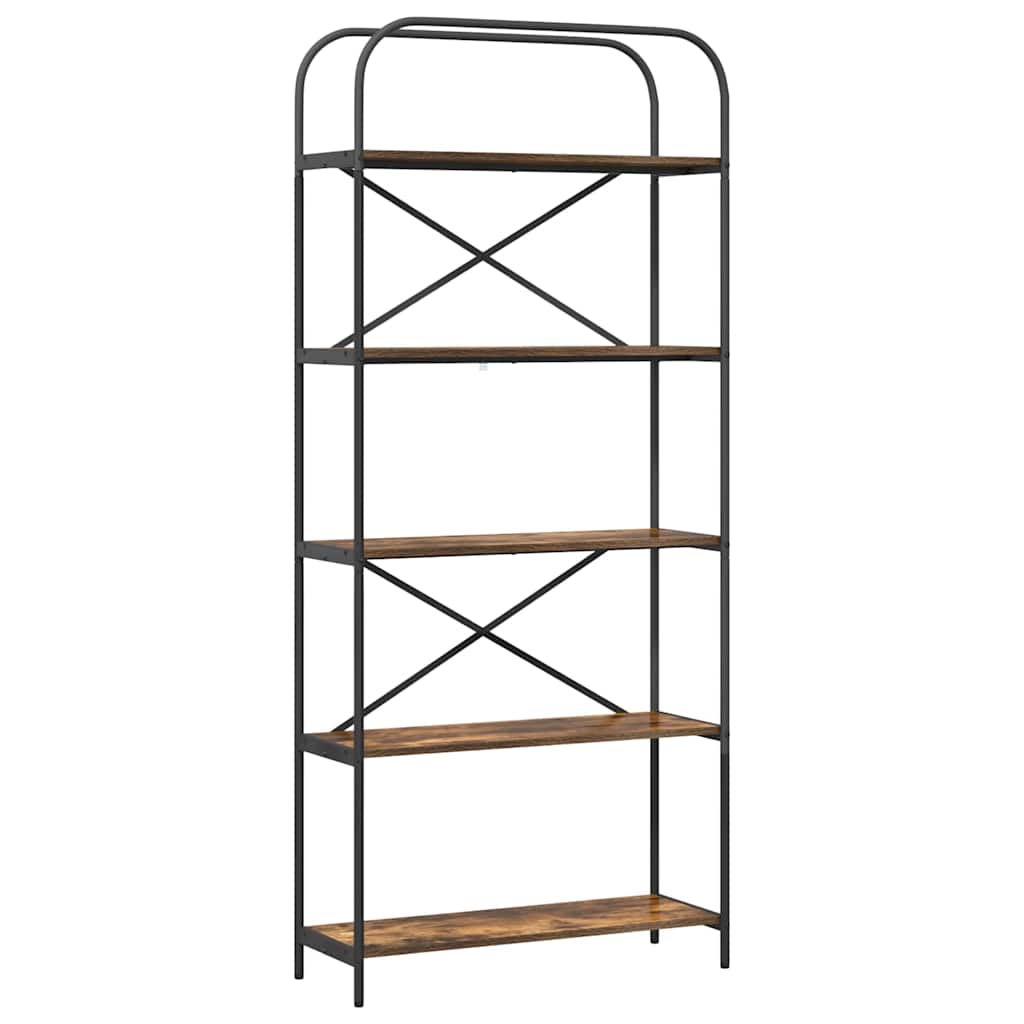 Boekenkast Gerookt eiken 80 x 30 x 183 cm Bewerkt hout