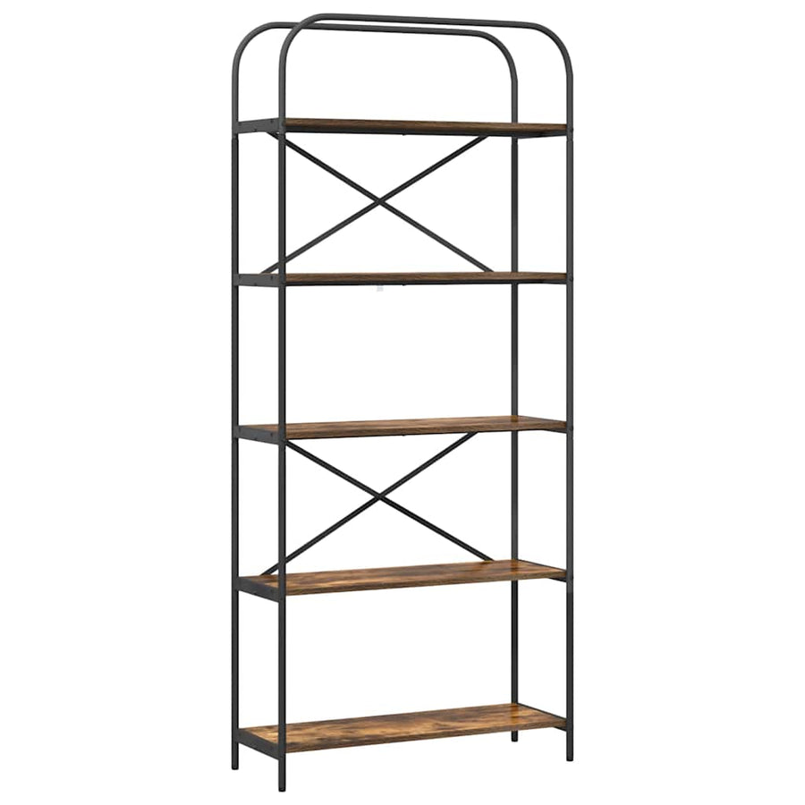 Boekenkast Gerookt eiken 80 x 30 x 183 cm Bewerkt hout