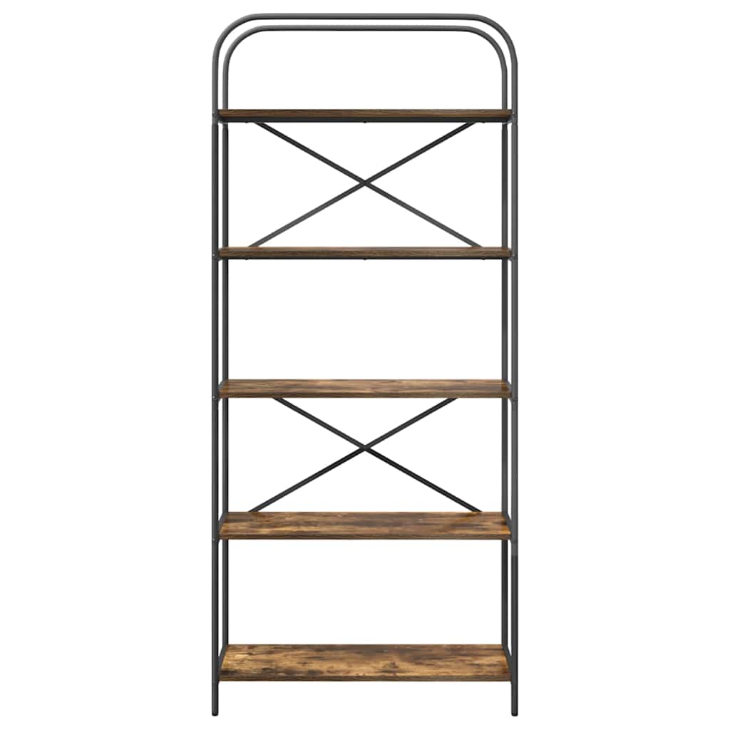 Boekenkast Gerookt eiken 80 x 30 x 183 cm Bewerkt hout