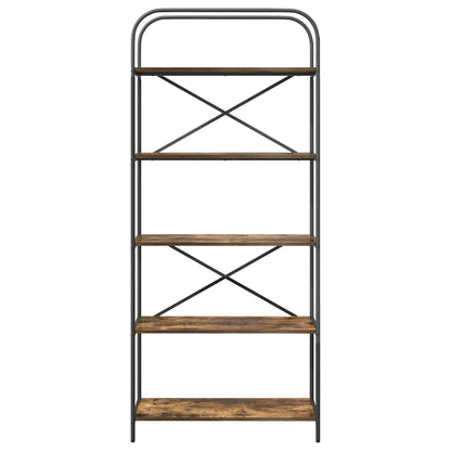 Boekenkast Gerookt eiken 80 x 30 x 183 cm Bewerkt hout