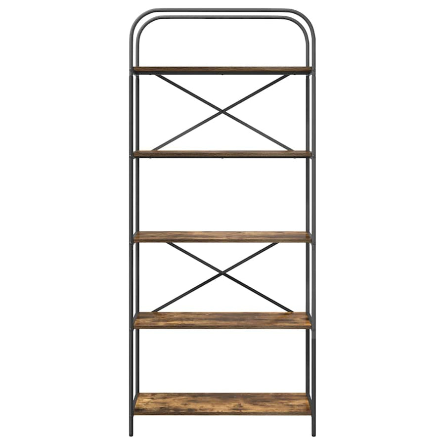 Boekenkast Gerookt eiken 80 x 30 x 183 cm Bewerkt hout