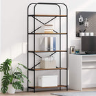 Boekenkast 80x30x183 cm bewerkt oud hout