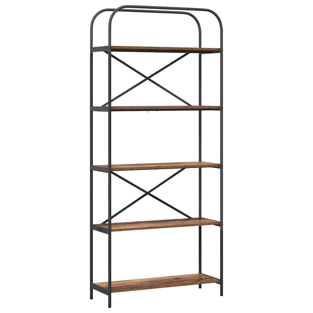 Boekenkast Oud hout 80 x 30 x 183 cm Bewerkt hout