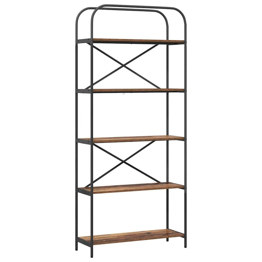 Boekenkast Oud hout 80 x 30 x 183 cm Bewerkt hout