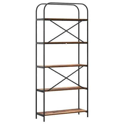 Boekenkast Oud hout 80 x 30 x 183 cm Bewerkt hout