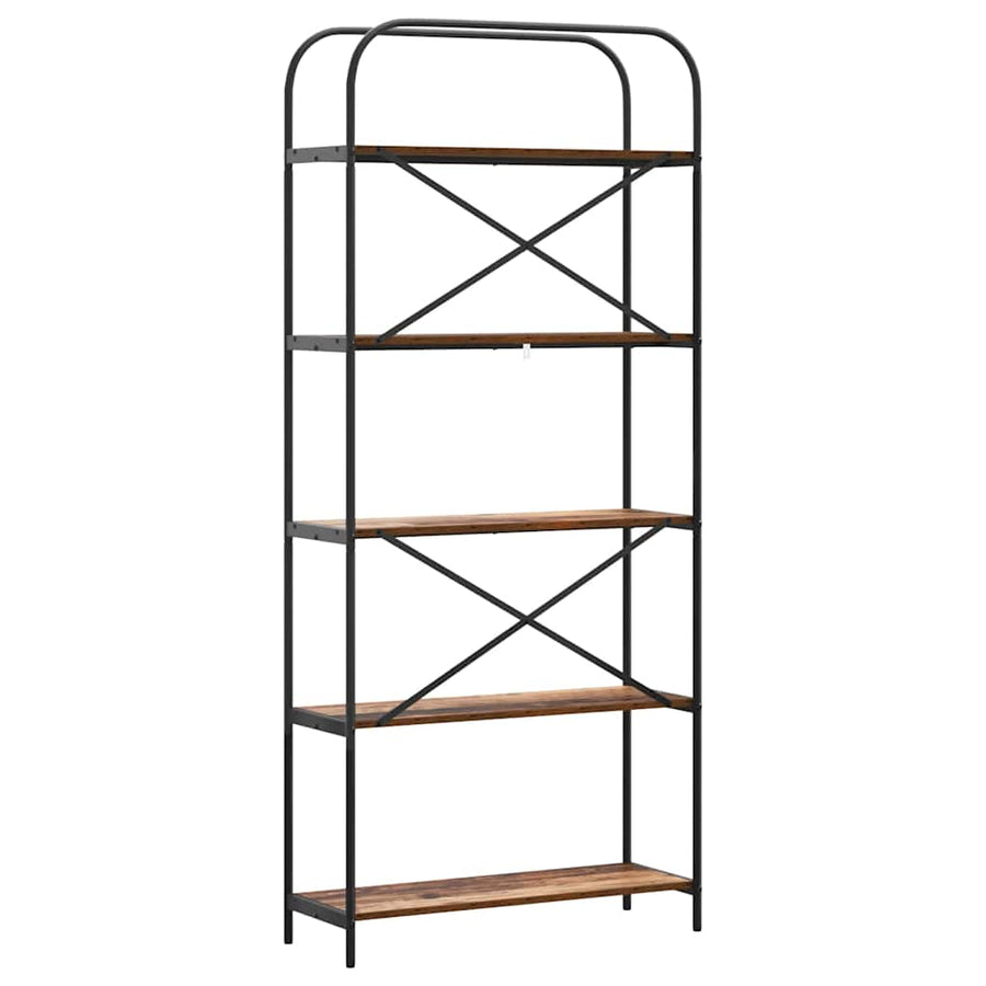 Boekenkast Oud hout 80 x 30 x 183 cm Bewerkt hout
