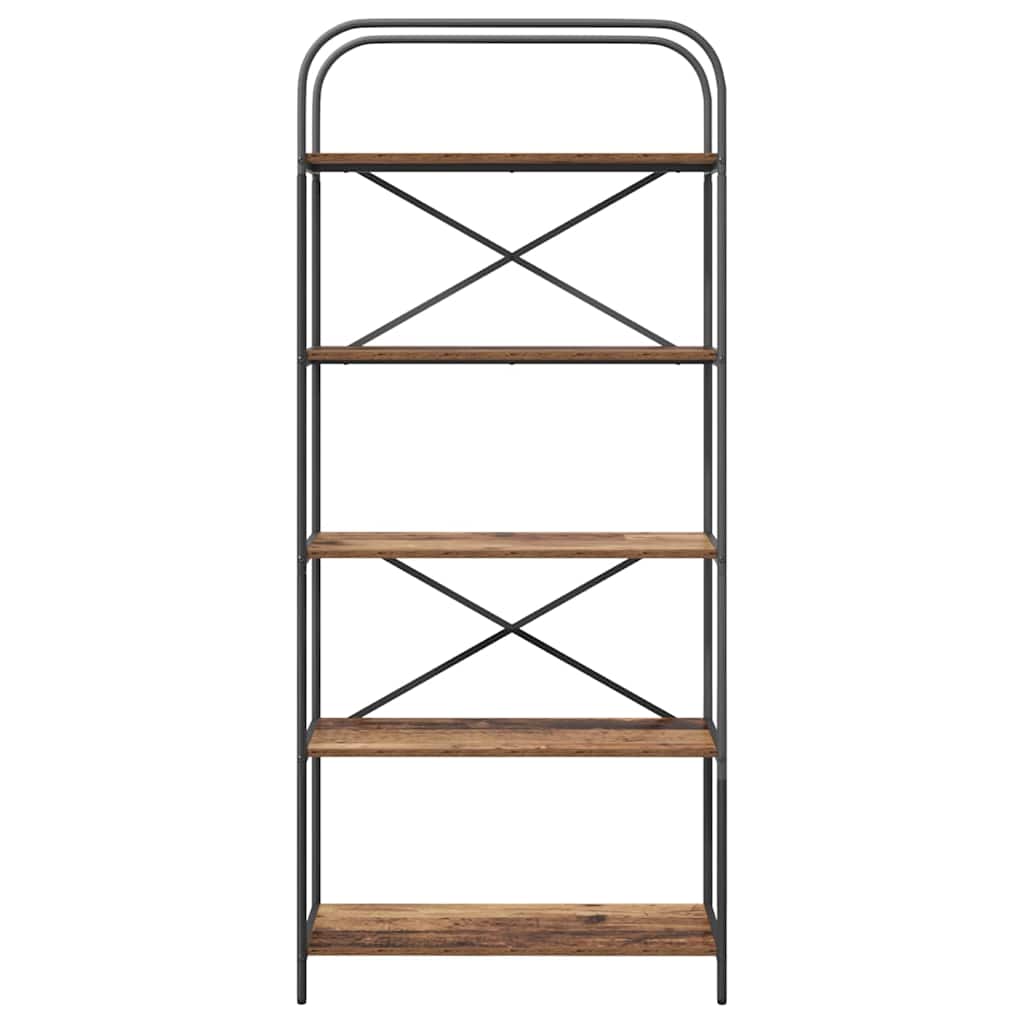 Boekenkast Oud hout 80 x 30 x 183 cm Bewerkt hout