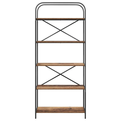 Boekenkast Oud hout 80 x 30 x 183 cm Bewerkt hout