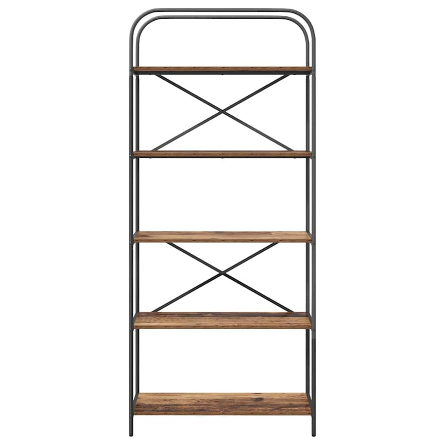 Boekenkast Oud hout 80 x 30 x 183 cm Bewerkt hout