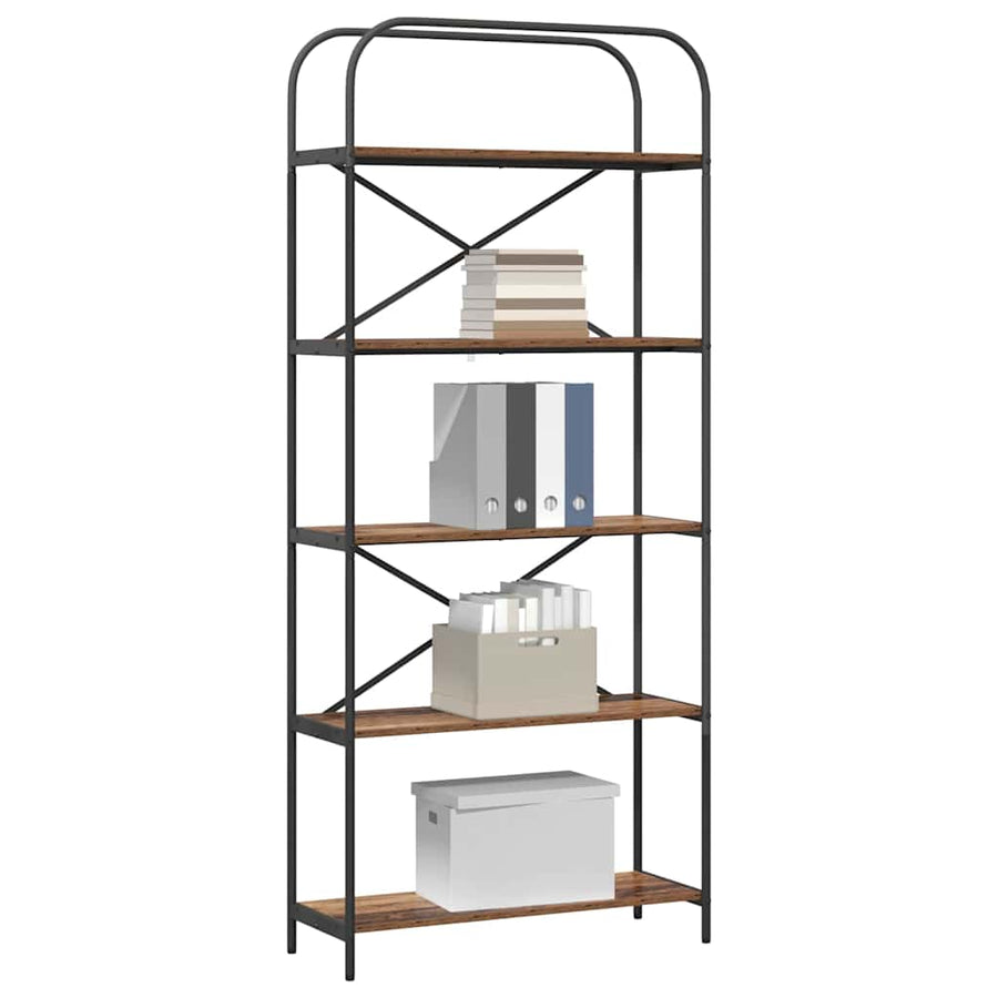 Boekenkast Oud hout 80 x 30 x 183 cm Bewerkt hout