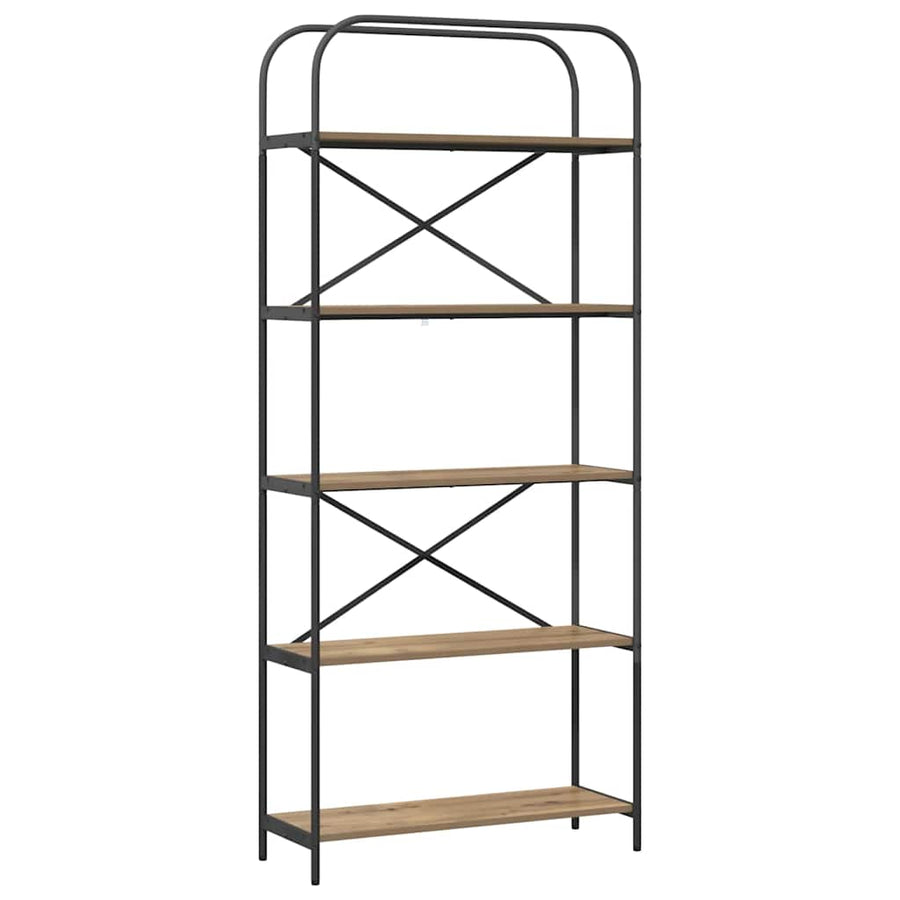 Boekenkast artisanaal eikenkleurig 80 x 30 x 183 cm