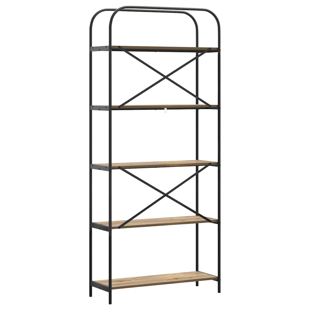 Boekenkast artisanaal eikenkleurig 80 x 30 x 183 cm
