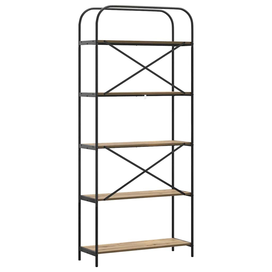 Boekenkast artisanaal eikenkleurig 80 x 30 x 183 cm