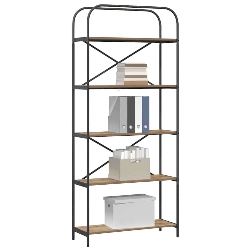 Boekenkast artisanaal eikenkleurig 80 x 30 x 183 cm