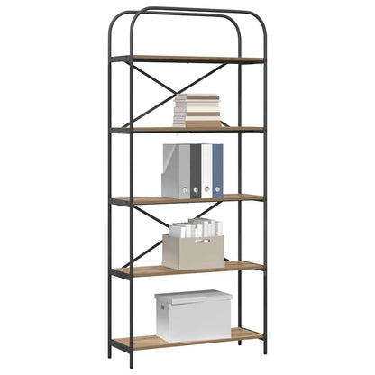 Boekenkast artisanaal eikenkleurig 80 x 30 x 183 cm
