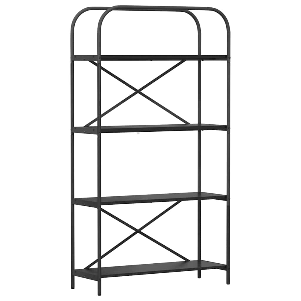 Boekenkast Zwart Eiken 80 x 30 x 146 cm Bewerkt hout