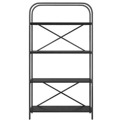 Boekenkast Zwart Eiken 80 x 30 x 146 cm Bewerkt hout